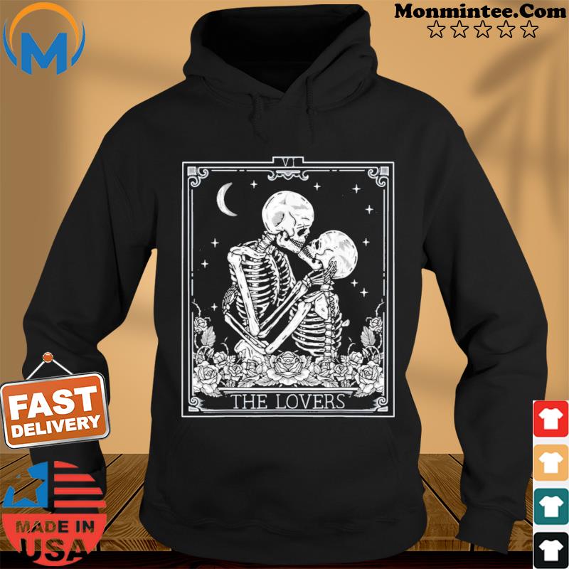 The Lovers Vintage Tarot Card Astrology Skull Horror Occult 2021 Shirts Hoodie