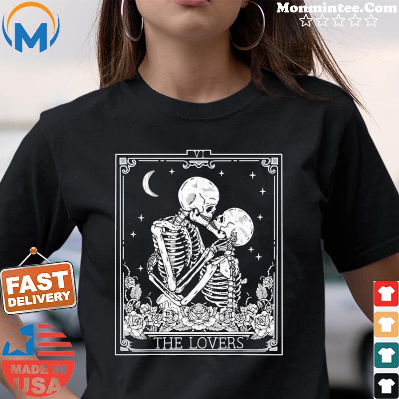 The Lovers Vintage Tarot Card Astrology Skull Horror Occult 2021 Shirts