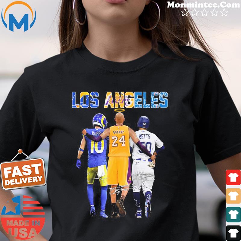 Cooper Kupp Kobe Bryant And Mookie Betts Los Angeles Sports Teams  Signatures Shirt, hoodie, sweater, long sleeve and tank top