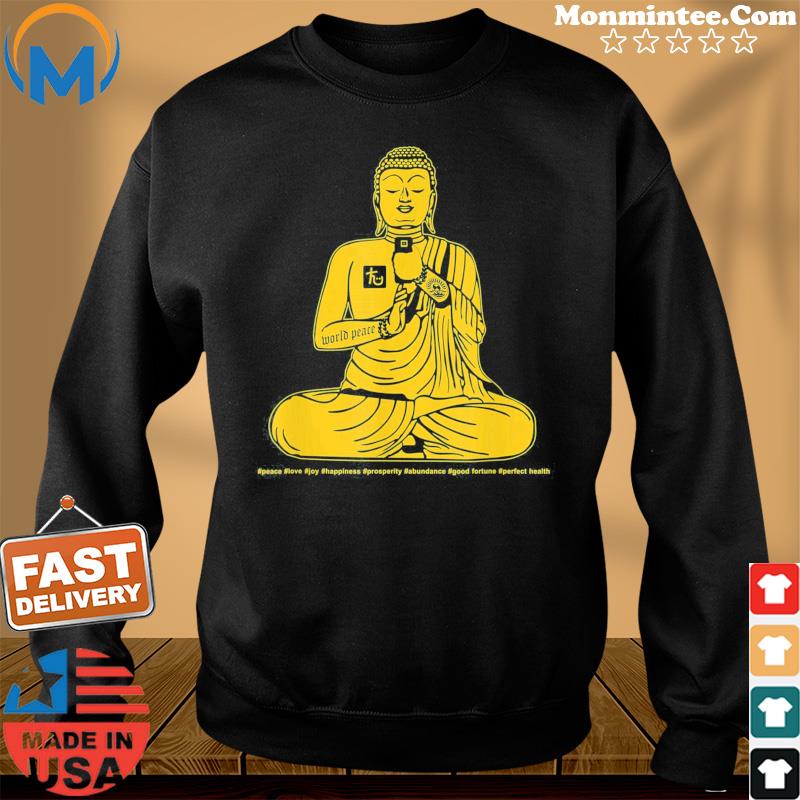 Buddha Texting On Cell Phone Peace Love Joy Happiness Shirt Sweater