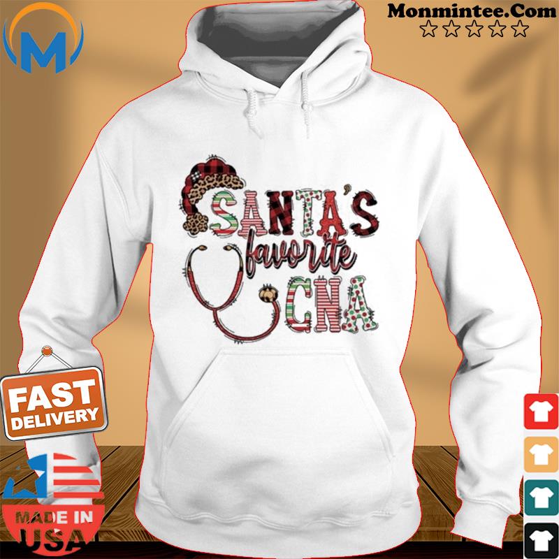 Santa’s Favorite CNA Christmas Shirt Hoodie