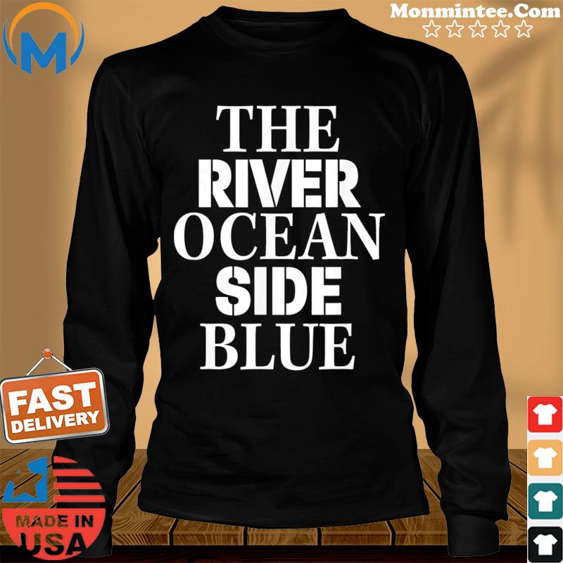 The River Ocean Side Blue T-Shirt Long Sweater