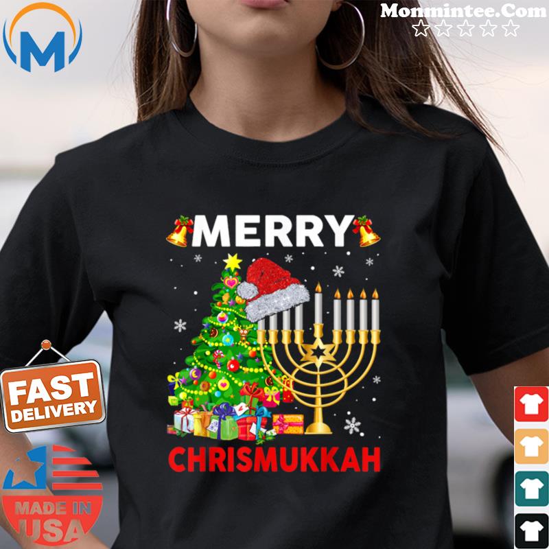 Hanukkah Jewish Merry Christmas Chrismukkah Ugly Shirt Ladies tee